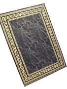Tapis 80X150cm Rixos lavable antidérapant  noir/or X-0066