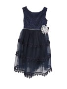 Robe à strass White angel - bleu marine 