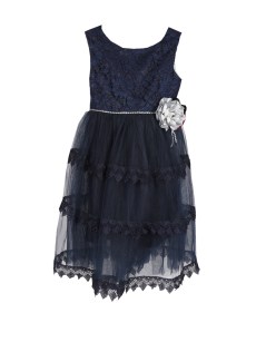 Robe à strass White angel - bleu marine 