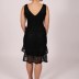 Robe courte à dentelle ceinturé Dans - noir