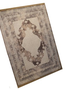 Tapis 160x230cm Rixos lavable antidérapant marron/beige X-0036