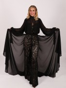 Robe à combinaison à paillettes Fidda - noir/beige