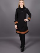 Tunique à col roulé avec effet cuir marron Kemal aydin