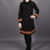 Tunique à col roulé avec effet cuir marron Kemal aydin