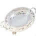 Plateau rond en acier à motif verre - argent