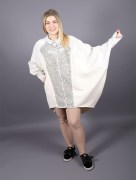 Gilet avec fermeture à strass beige Puane