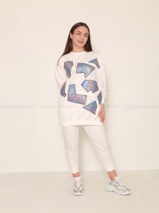 Pull à strass Loreen 60655 - écru
