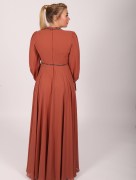 Robe longue élégante Garize - cuivre