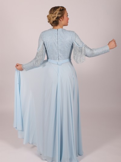 Robe longue originale Garize - bleu