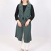 Gilet sans manches à col cascade - kaki