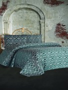 Couvre lit 2 personnes Ipekce Home Gizem Bleu 
