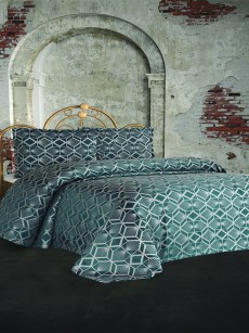 Couvre lit 2 personnes Ipekce Home Gizem Bleu 