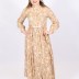 Robe à motif Loreen - beige