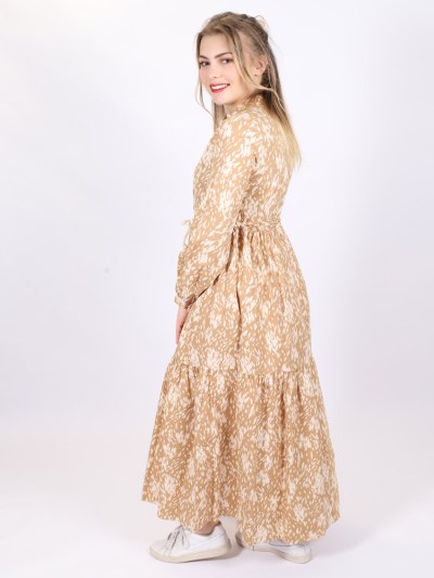 Robe à motif Loreen - beige