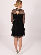 Robe courte pointillé Dans - noir