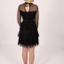 Robe courte pointillé Dans - noir