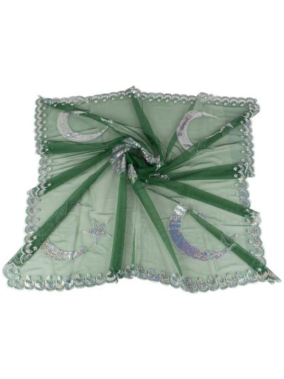 Voile de marié avec gants Étoile de lune - vert