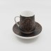 Tasse à café 6 Pièces Zellerfeld à motif noir/bronze