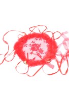 Tambourin à dentelle - rouge
