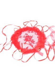Tambourin à dentelle - rouge