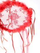 Tambourin à dentelle - rouge