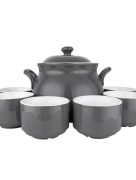 Tajine Almina 6 pièces porcelaine Al-8074 - noir