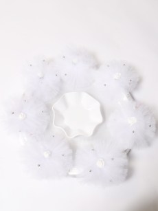 Plateau à fleur - blanc 