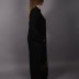Abaya col chinois tissu non doublé noir Tinna