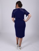 Robe mi courte à paillette Dans - bleu marine
