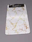 Tapis de bain 2 pièces - marbré doré/écru