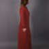Robe longue à strass Uzunlar - orange brique