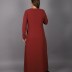 Robe longue à strass Uzunlar - orange brique