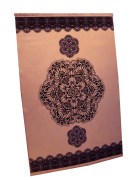 Tapis 160x230cm Rixos lavable antidérapant noir/rose X-0075