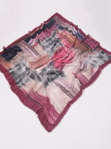 Foulard carré - multicolore rose