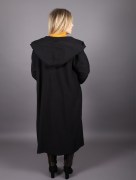 Veste longue avec manches en simili-cuir Puane - noir