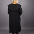 Veste longue avec manches en simili-cuir Puane - noir