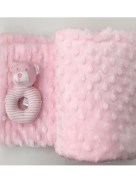 Couverture pour bébé Aksu ipekce soft ( avec jouet) rose