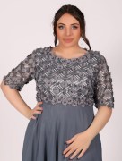 Robe longue à fleur See'line - gris