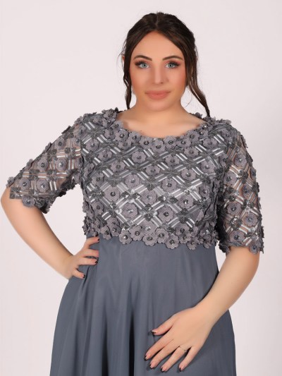 Robe longue à fleur See'line - gris