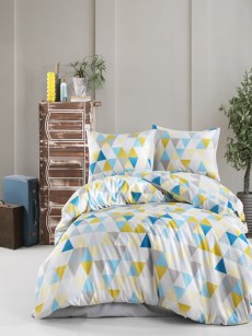 İpekçe Home Ensemble de housse de couette 1 personne série Eva Eléphant Bleu