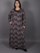 Robe longue à motif Hesna - violet