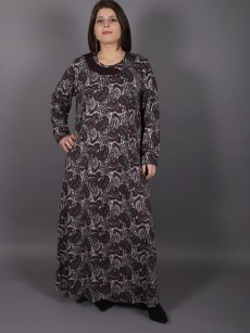 Robe longue à motif Hesna - violet
