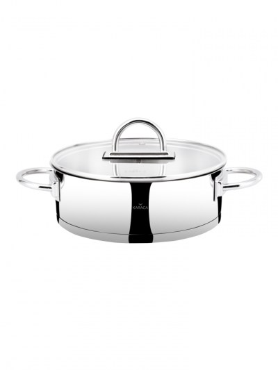 Batterie de cuisine Dowry 17 pièces en acier inoxydable Platinum Karaca
