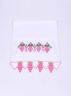 Serviette à fleur dentelle angiospermes rose