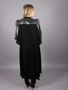 Chemise brillantes à manches bouffantes transparentes Puane - noir