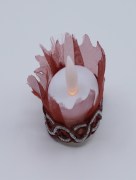 Lot de 12 Bougies LED bordeaux