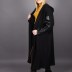 Veste longue avec manches en simili-cuir Puane - noir