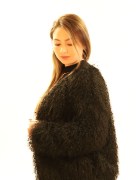 Veste en tweed à franges -noir