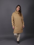 Pull à torsades maille épaisse col roulé décontracté Soul marron