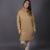 Pull à torsades maille épaisse col roulé décontracté Soul marron
